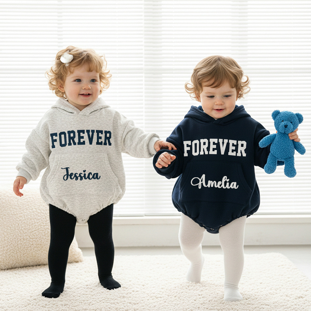Personalized Baby Casual Sweatshirt Romper | CWBaby430