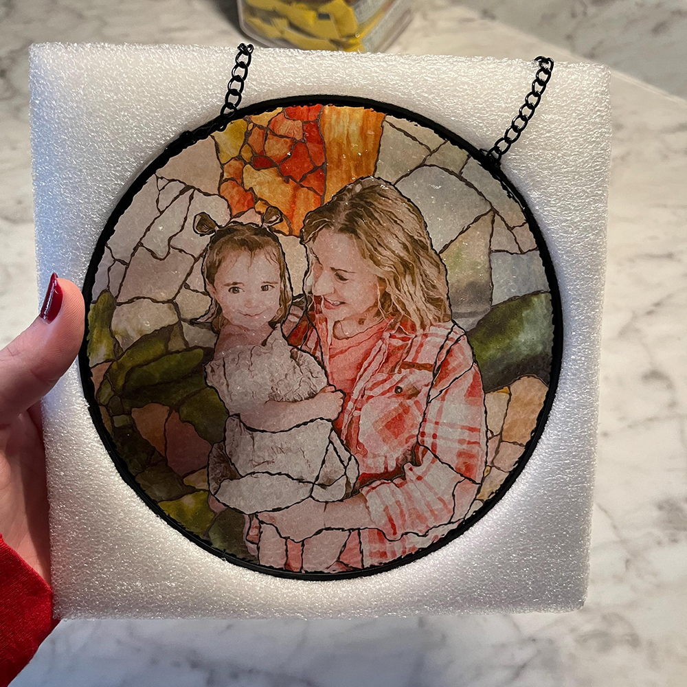Personalized Family Portrait Window Hanging Ornament | CWGift32