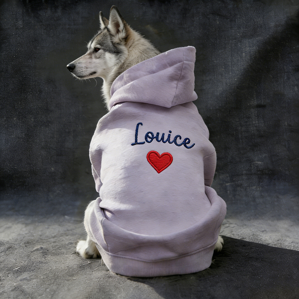 Personalized Embroidered Pet Comfortable Soft Hoodie | BKPet420