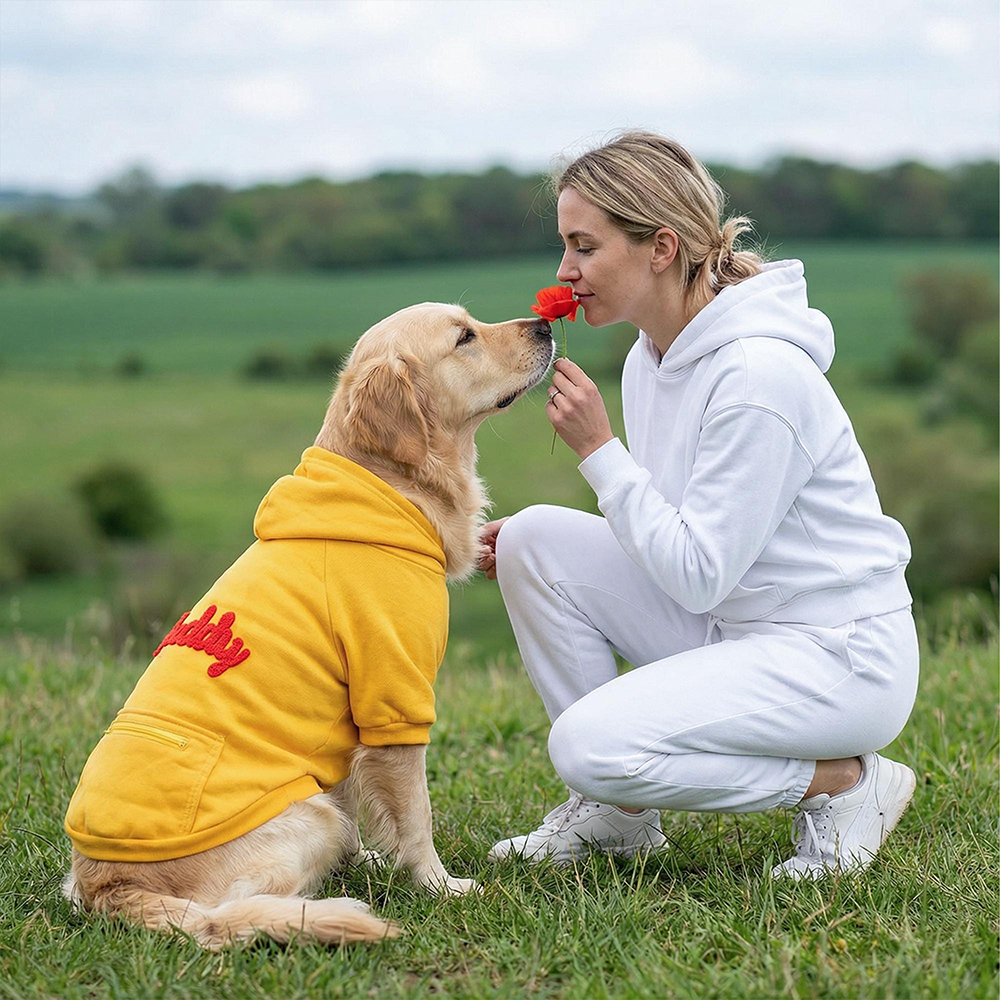 Personalized Warm Large Size Puppy Hoodie for Comfort & Unique | BKPet254