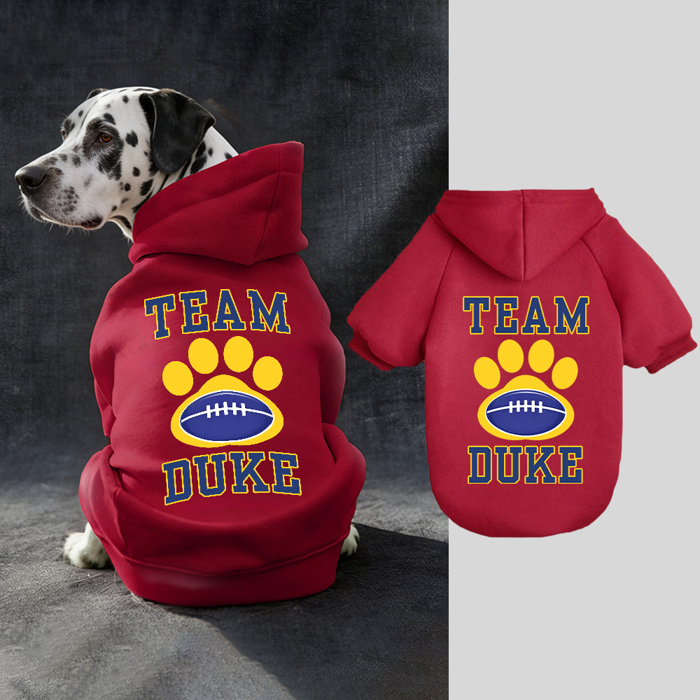 Personalized Football Team Pet Paw Soft Hoodie | BKPet427