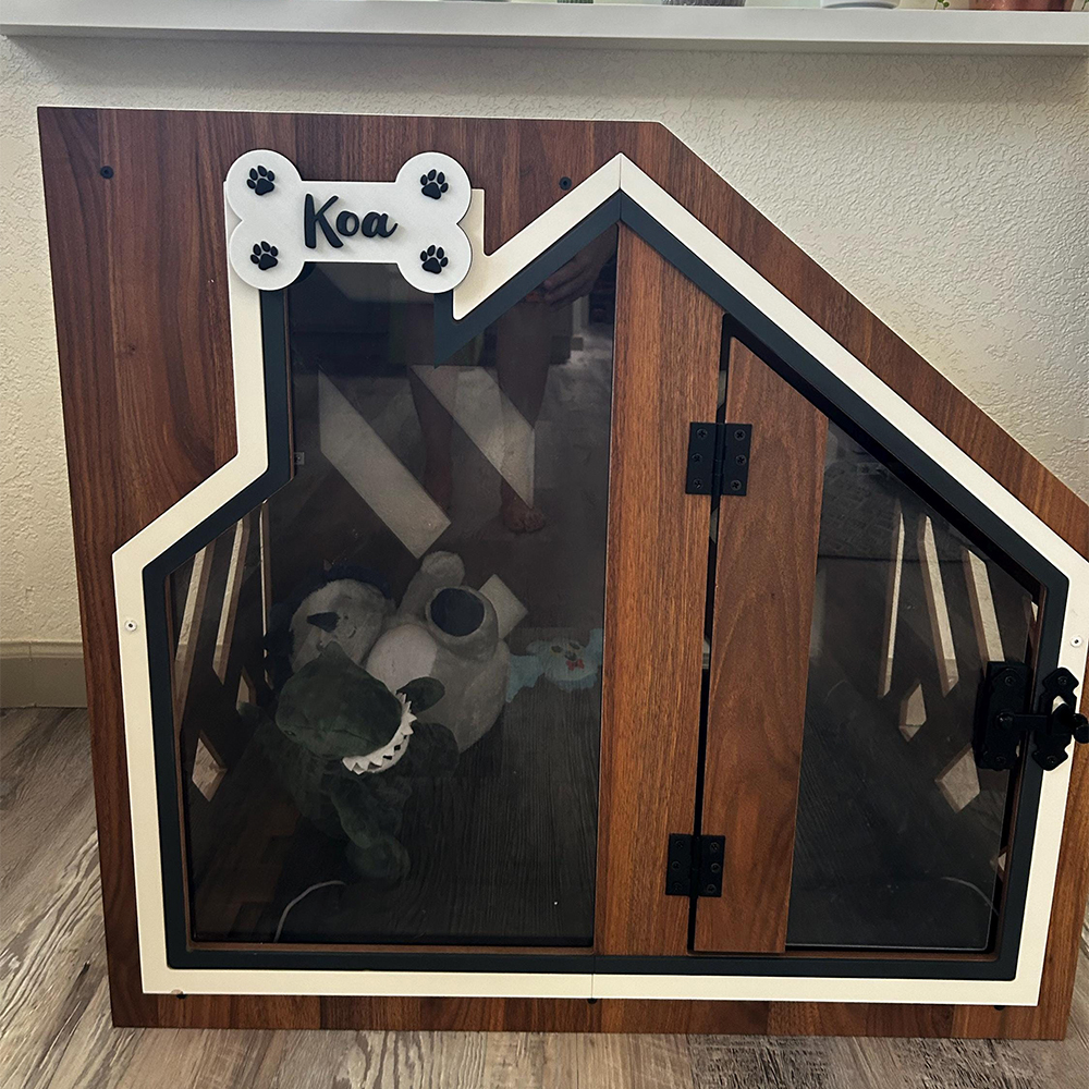 Personalized Dog Paw Name Crate Sign | BKPet426