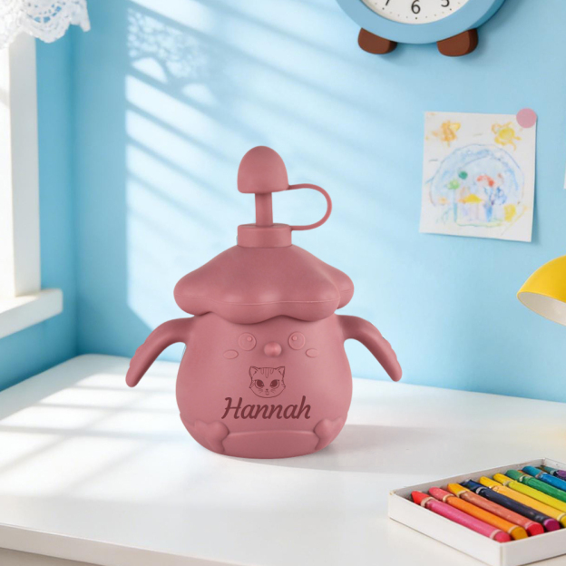 Personalised Baby Food Grade Sippy Silicone Cup | CWBaby450