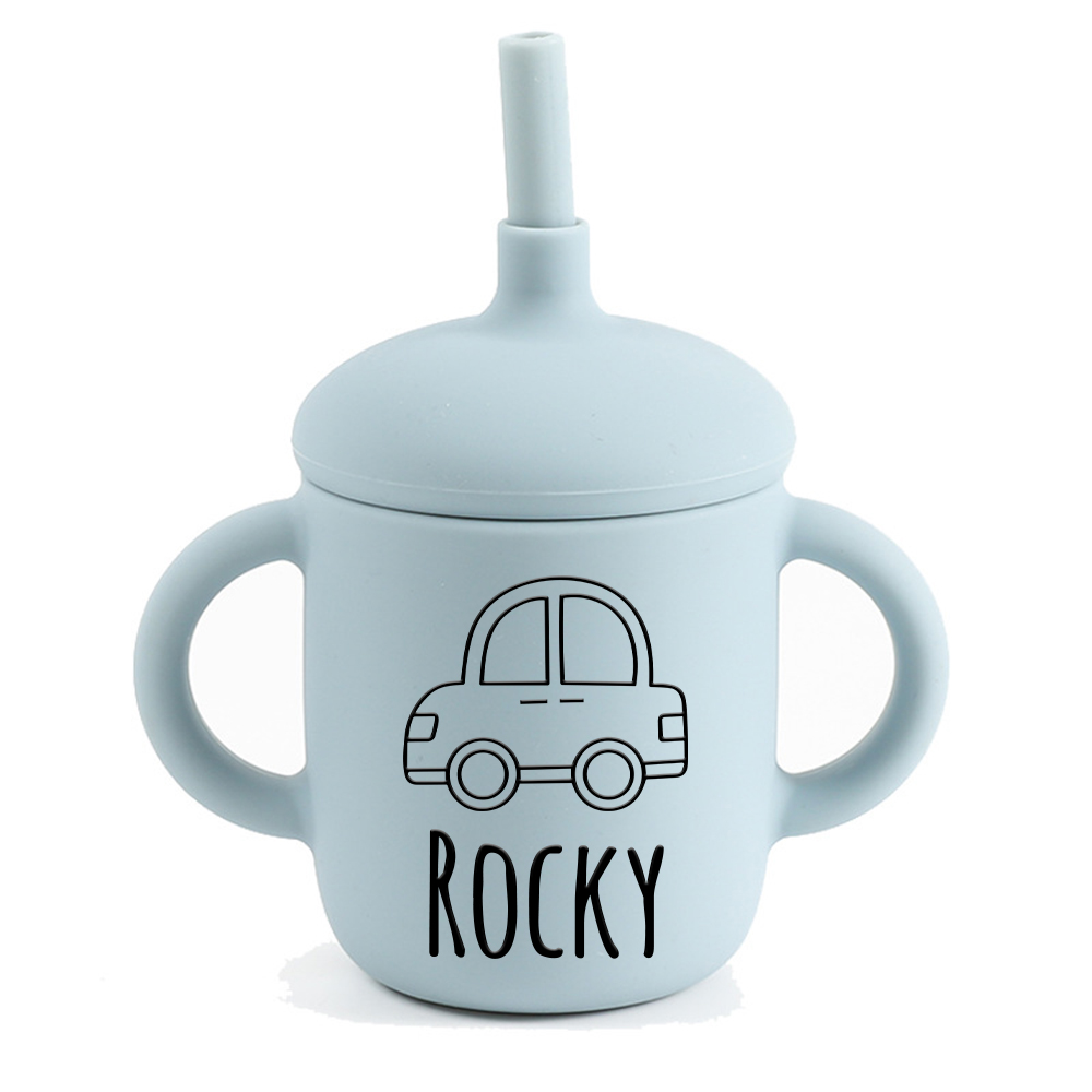 Personalised Baby Food Grade Sippy Silicone Cup | CWBaby443