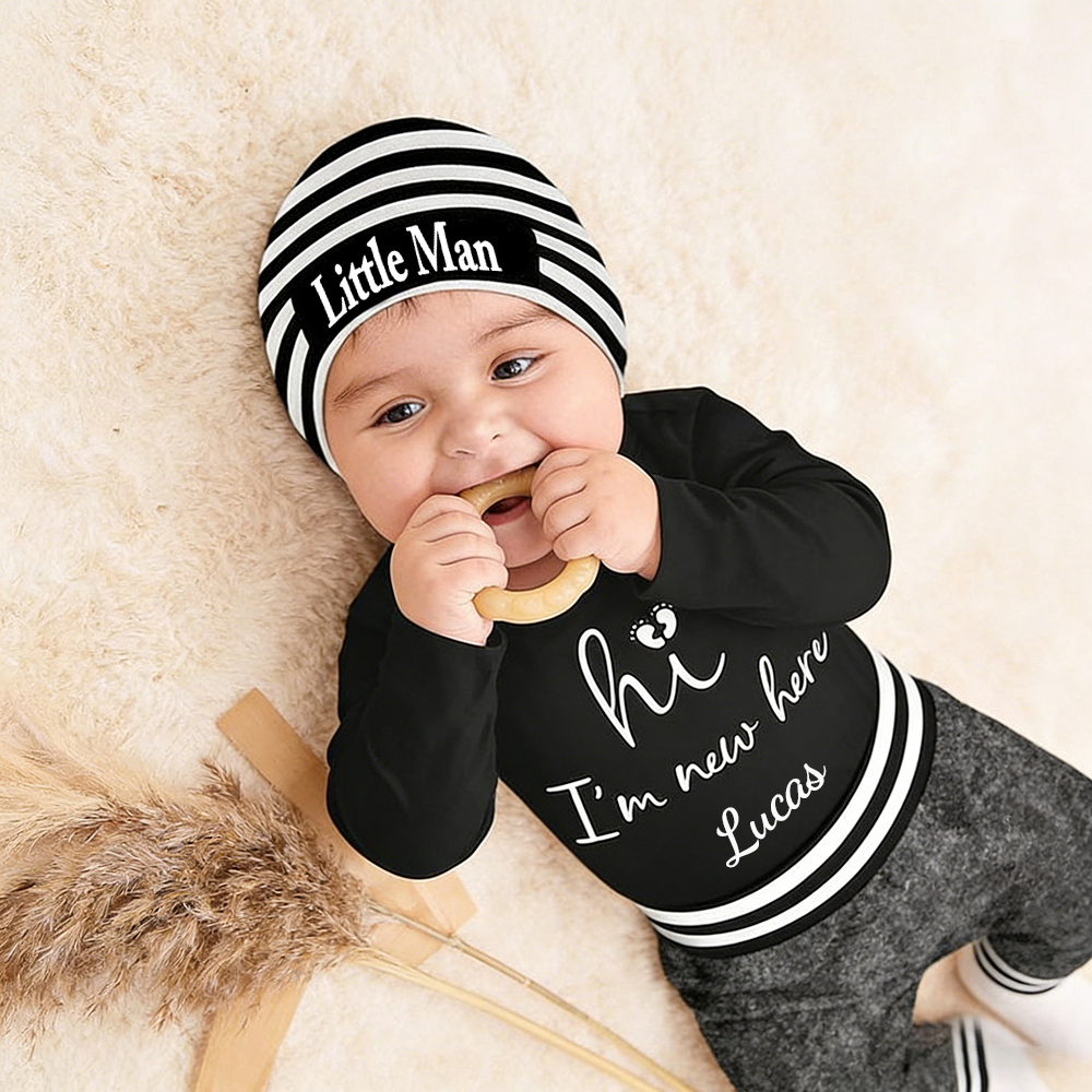 Personalized Little Man Coming Home Outfits Set | CWBaby451