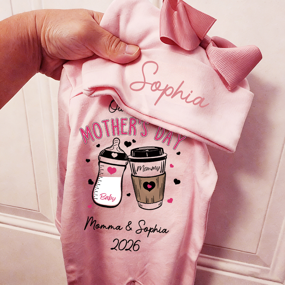 Personalized My First Mother's Day Baby Girl Coming Home Outfit | CWBaby454