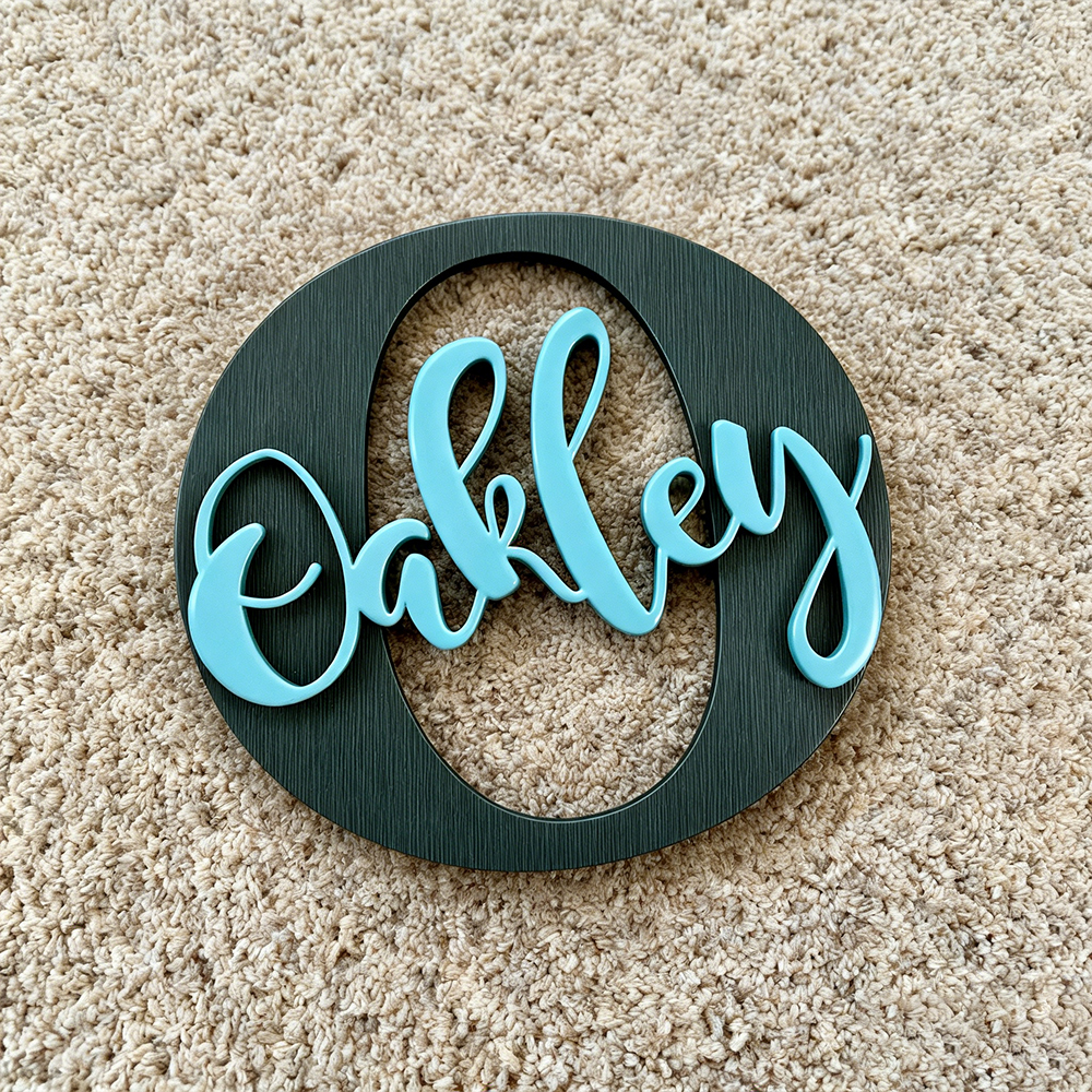 Personalized Monogramed Wall Door Name Sign | CWBaby449