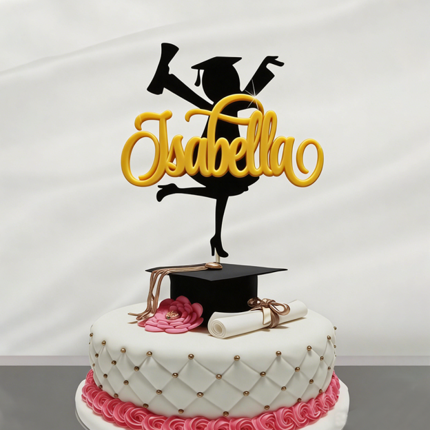Personalized Graduation Girl/ Boy Silhouette Cake Decorations Topper | CWGift50