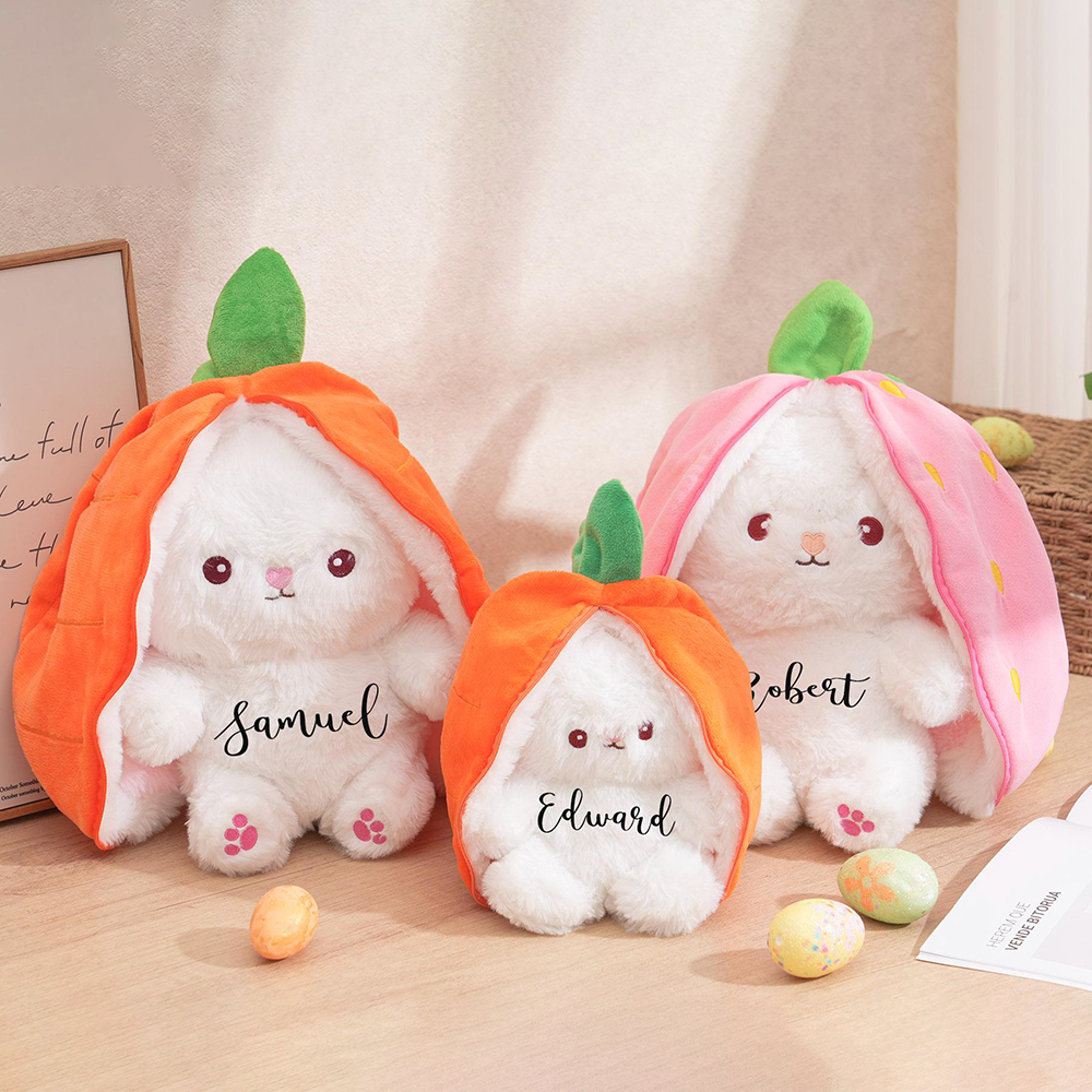 Personalized Changeable Carrot/Strawberry Plush Toy | CWToy182