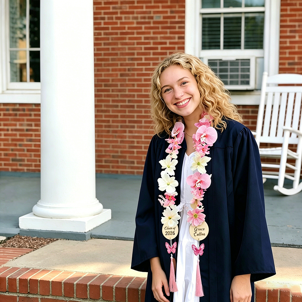 Personalized Elegant Graduation Floral Sash with Tag | CWGift54