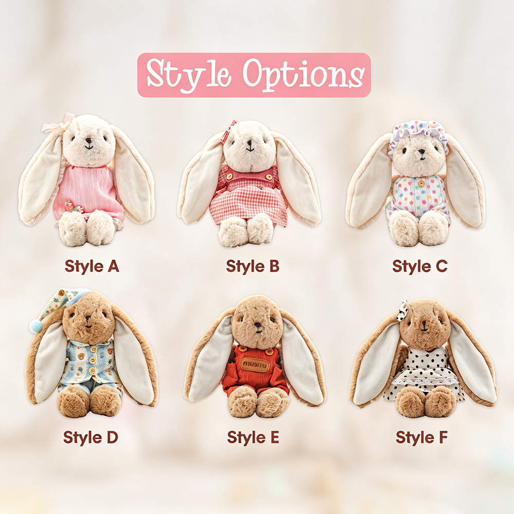 Personalized Comfortable Soft Bunny Plush Huggable Toy | CWToy183