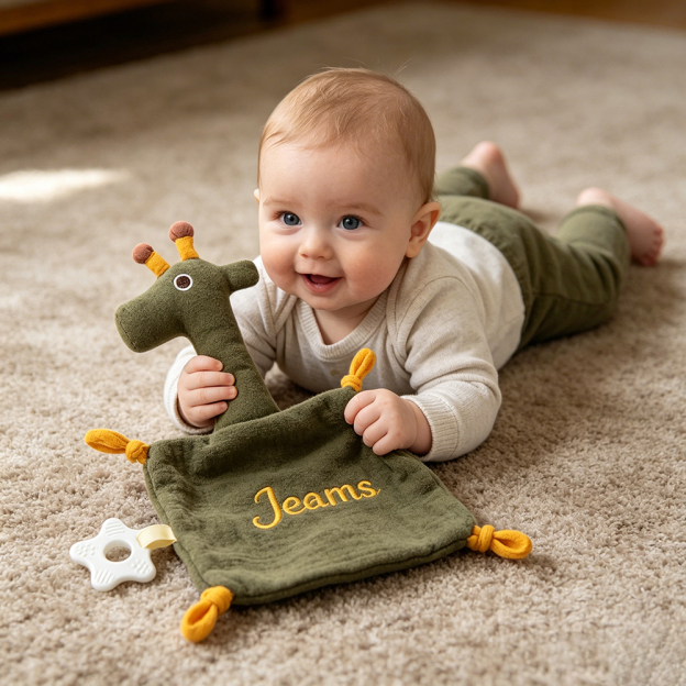 Personalized Baby Embroidery Comforter Sleep Toy | CWToy185
