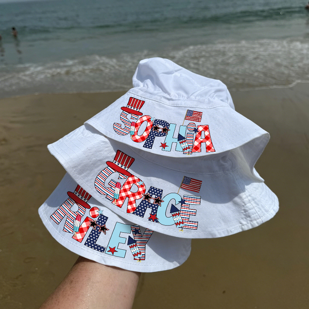 Personalized The 4th of July Bucket Hat & Romper/T-Shirt | CWBaby485