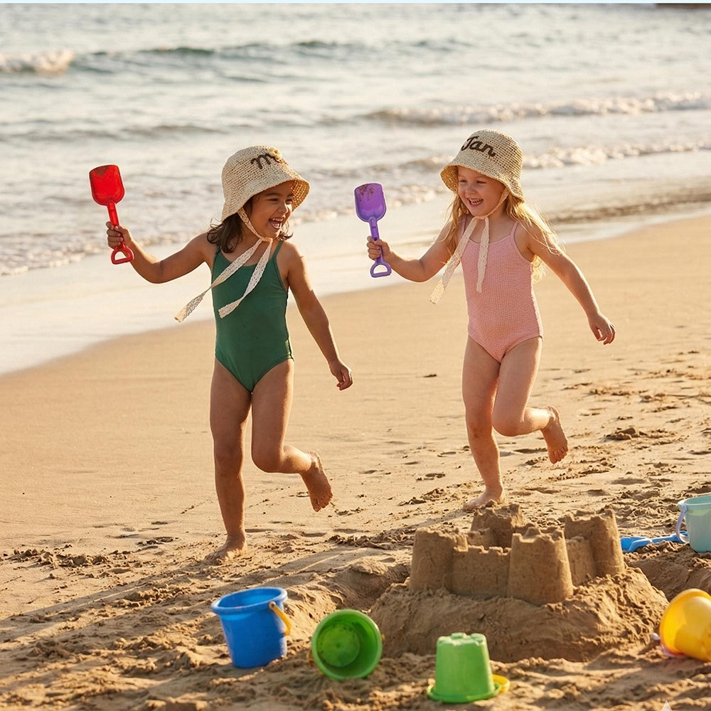 Personalized Hand Embroidered Straw Floppy Sun Hat | CWBeach163