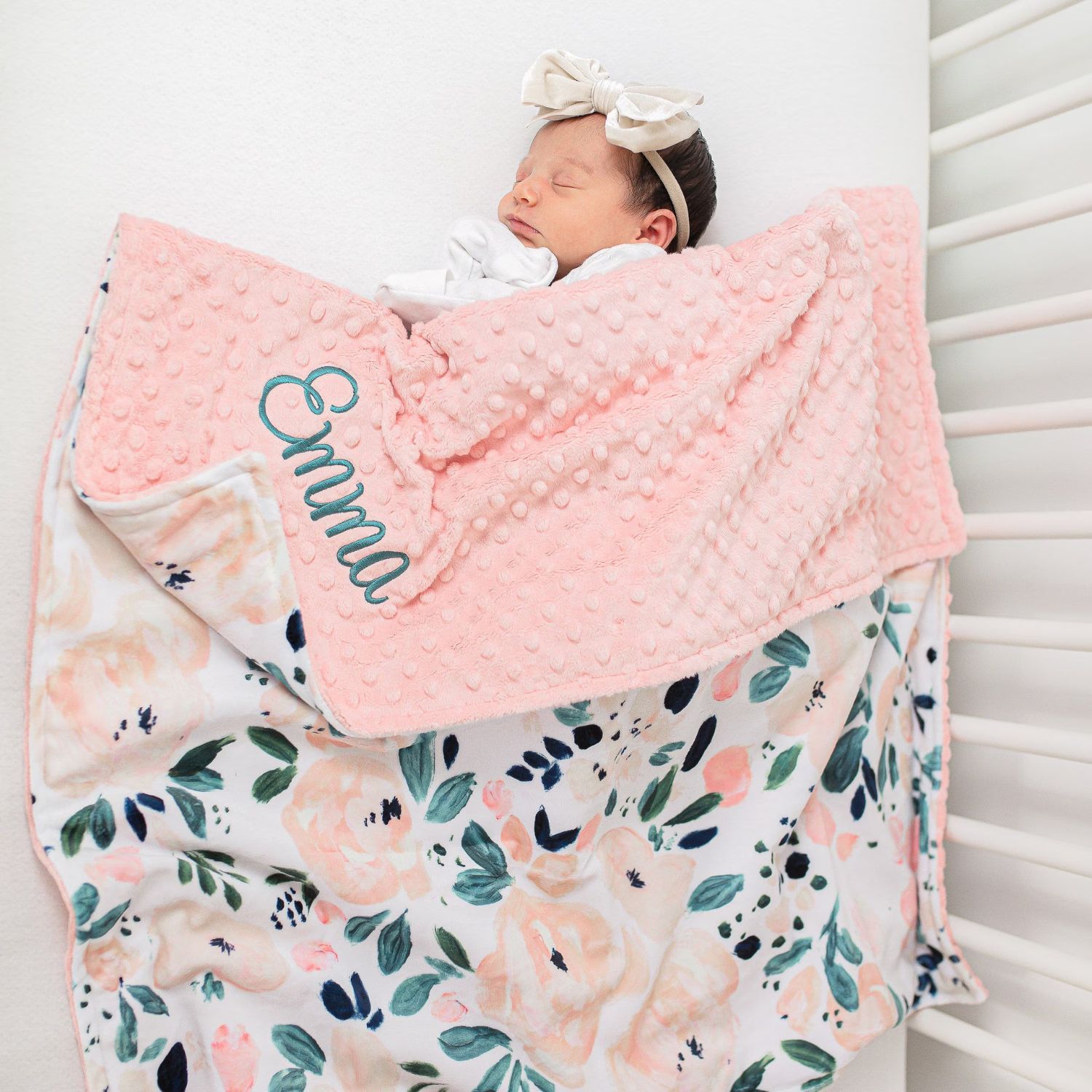 Personalized Lovely Kid Vintage Floral Baby Blanket for Comfort & Unique | CWBaby55