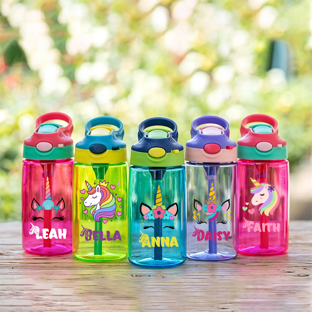 Personalised BPA Free 16oz Unicorn Kid Water Bottles | YouBottle99