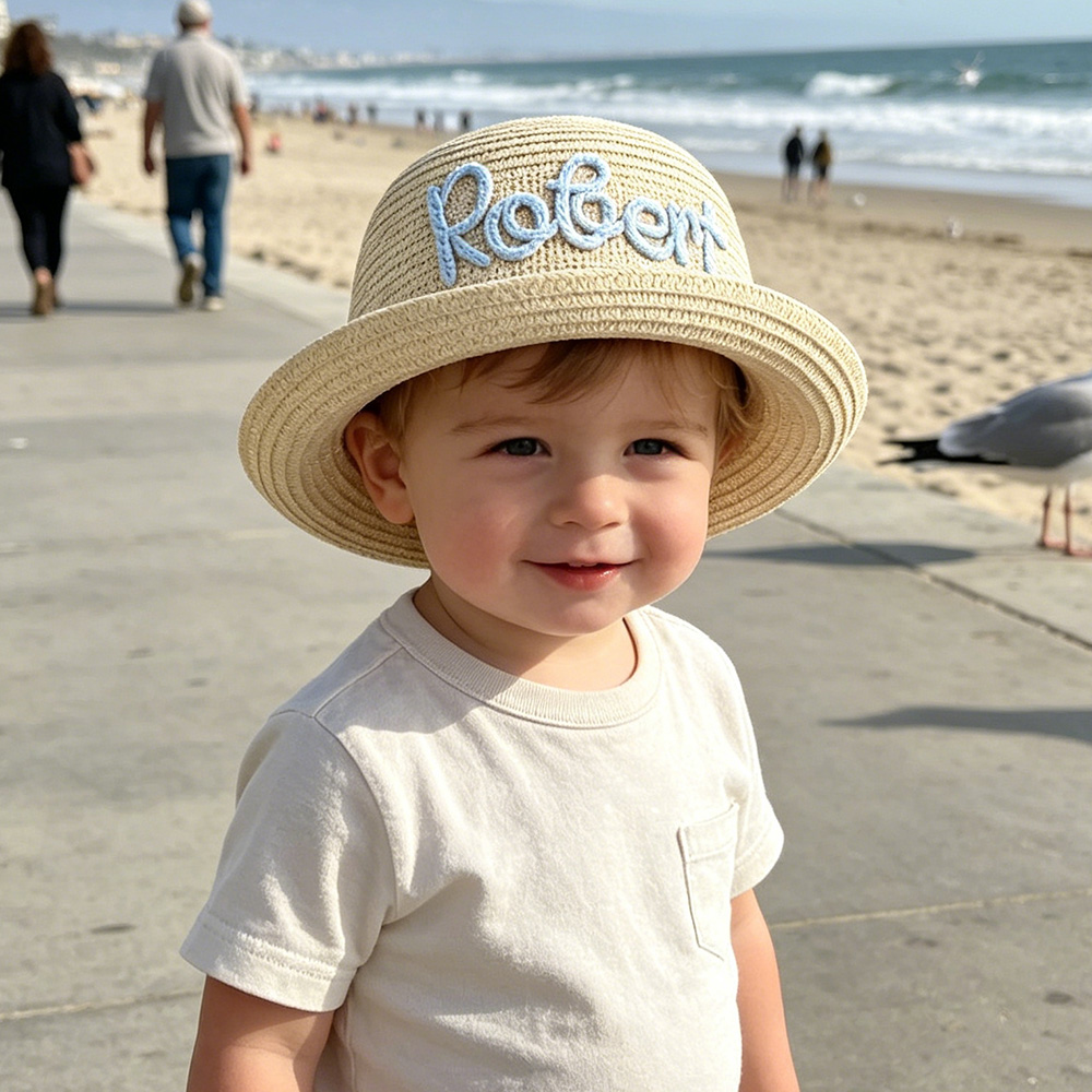 Personalized Embroidery Baby Toddler Summer Hat | CWBeach239