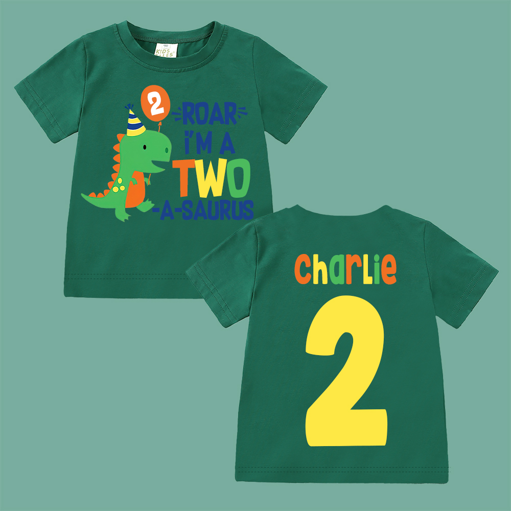 Personalized ROAR Dinosaur Theme Birthday T-Shirt | inBirth18