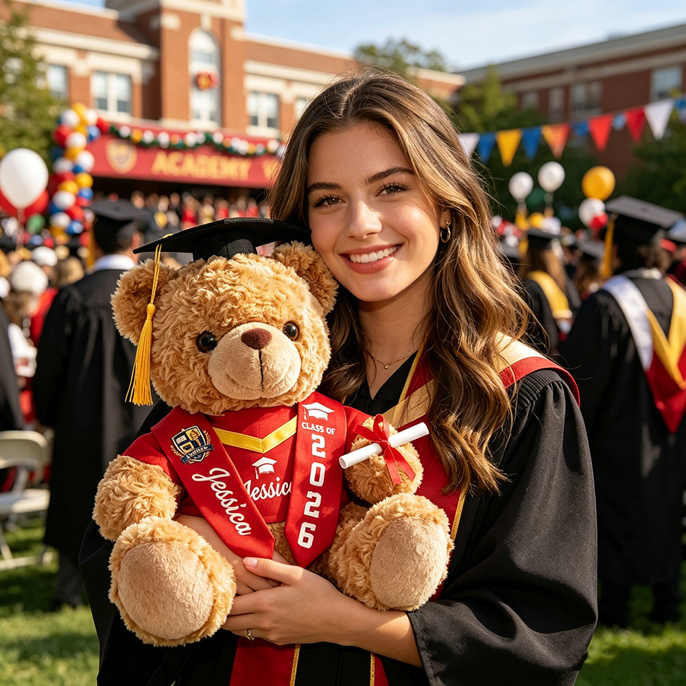 Personalized Plush Graduation Teddy Bear Gift | CWGift74
