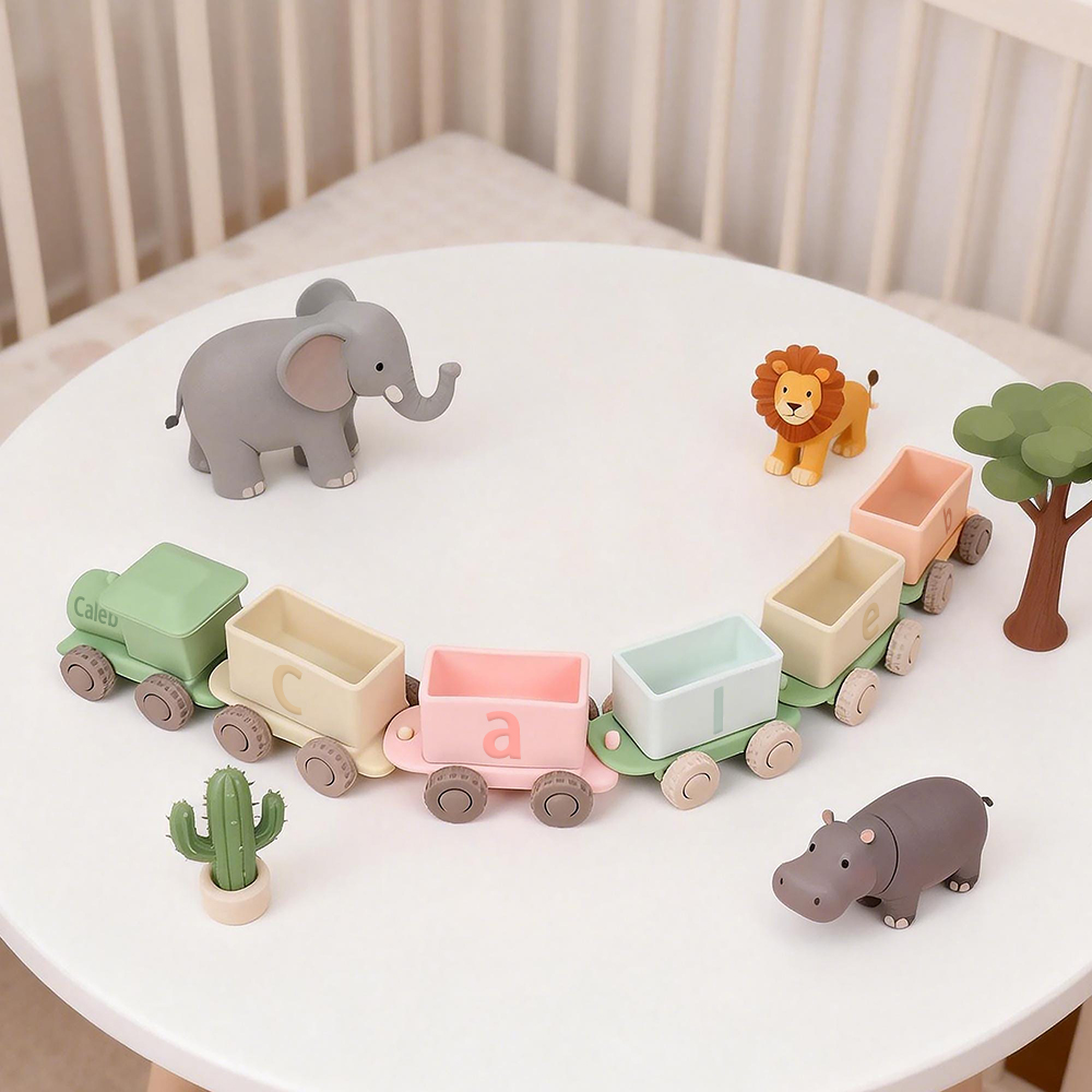Personalized Kid Silicone Toy Train | CWToy195