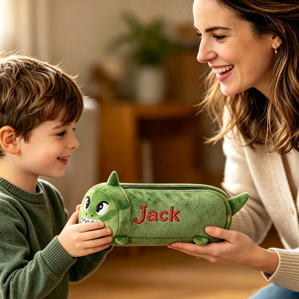 Personalized Embroidered Kids Funny Animals Pencil Case | CWPack377