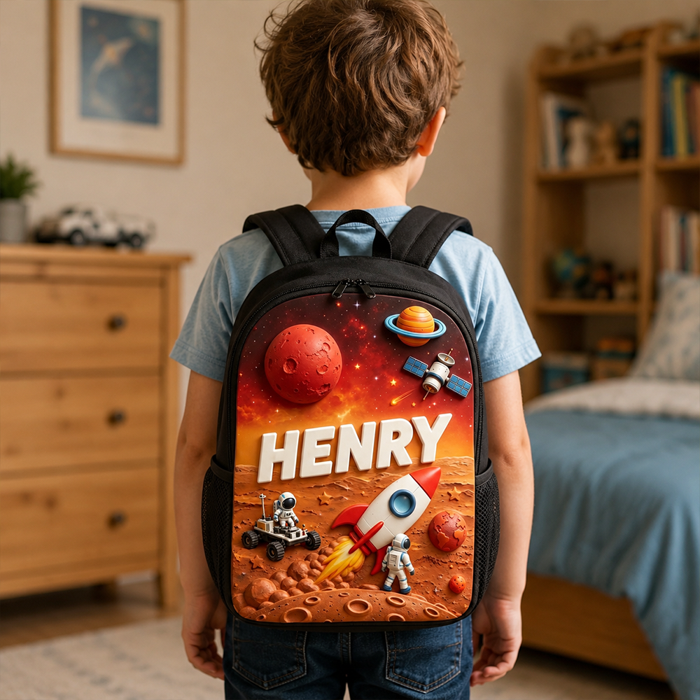 Personalized Kid Space Astronaut Backpack Set | CWPack382