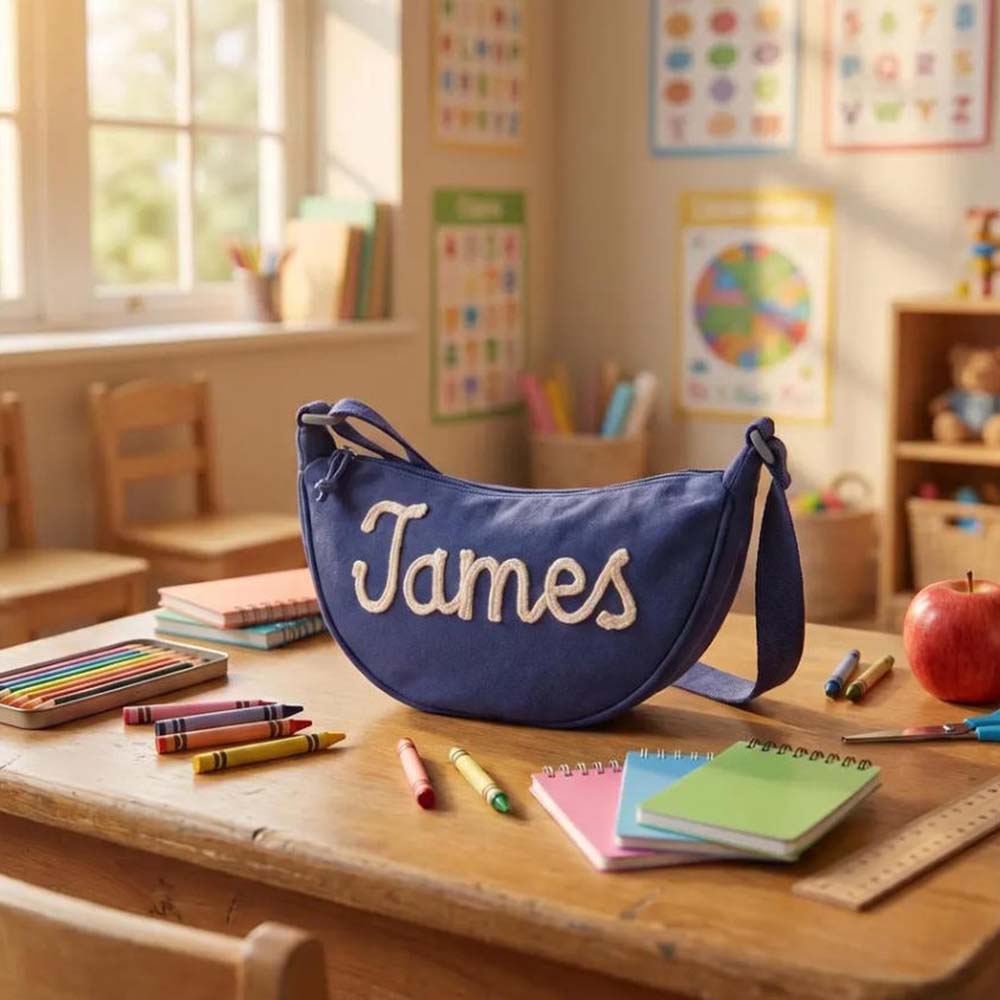 Personalized Hand-embroidered Kids Crossbody Bag | CWPack384