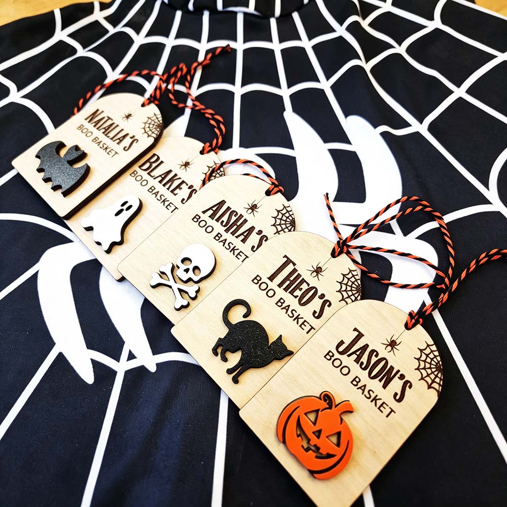 Personalized Halloween Boo Basket Tag | CWHalloween85