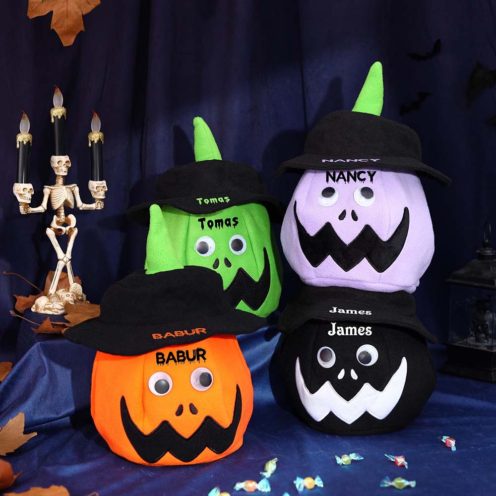 Personalized Halloween Light Up Pumpkin Tote Bag | CWHalloween87