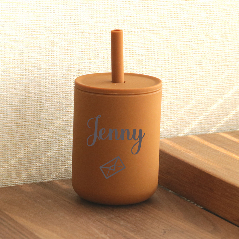 Personalised Baby Food Grade Sippy Silicone Cup  | CWBaby65