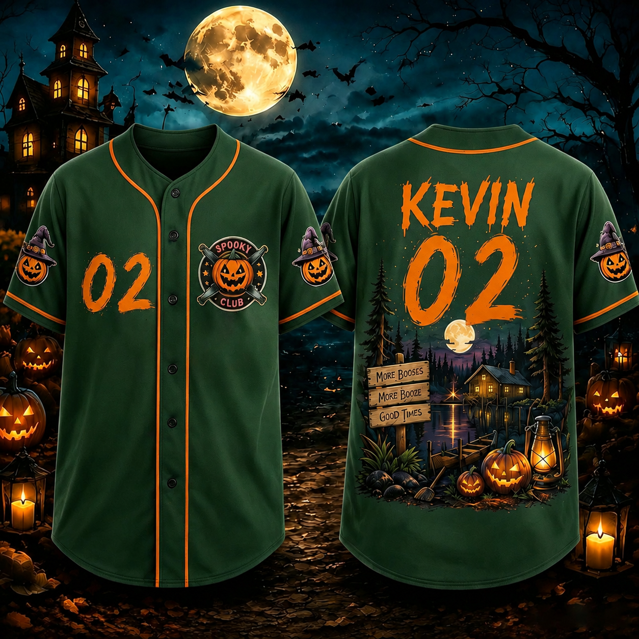 Personalized Halloween Button Up Baseball Jersey For Kid & Adult | CWHalloween93