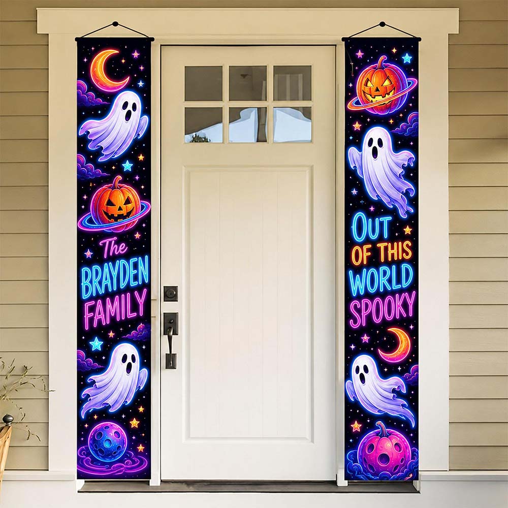 Personalized Halloween Family Name Door Banners | CWHalloween113