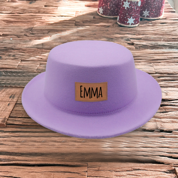 Personalized Leather Patch Jazz Hat for Comfort & Unique | CWBeach104