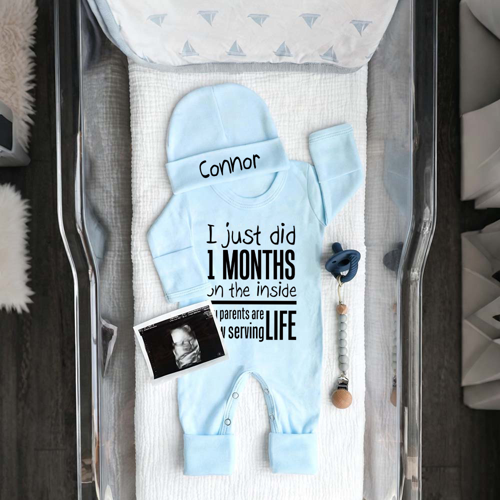 Personalized Baby Coming Home Romper & Hat Set | CWBaby515