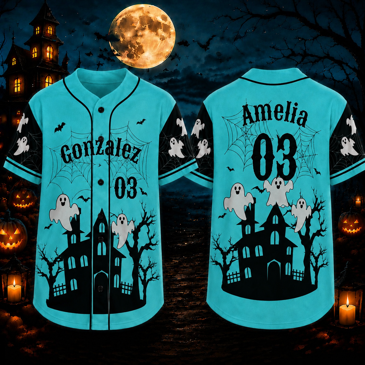 Personalized Halloween Button Up Baseball Jersey For Kid & Adult | CWHalloween111
