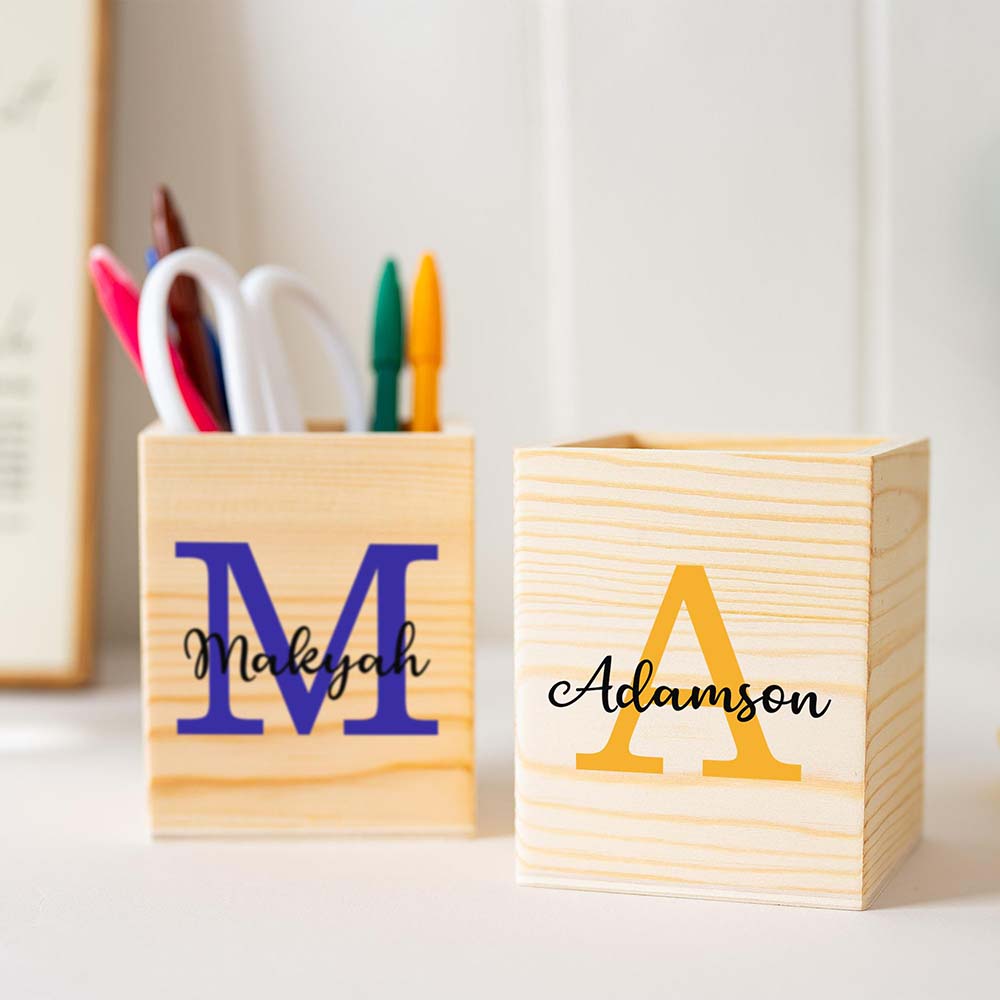 Personalized Wooden Pencil Holder For Kids | CWToy203