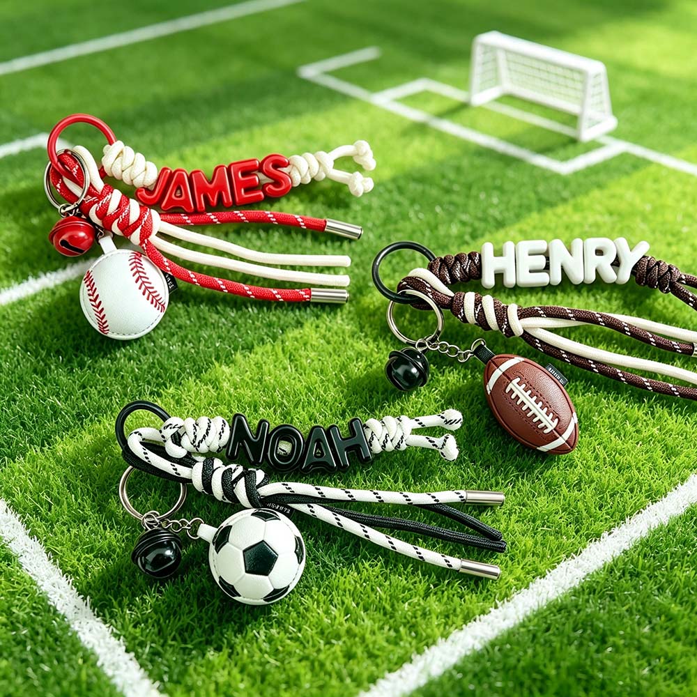 Personalized Sports Name Beaded Keychain | CWGift95