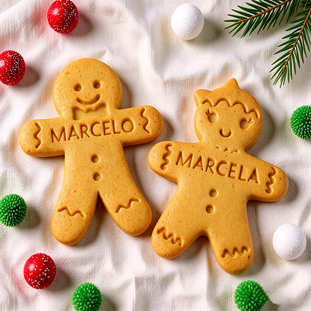 Personalized Christmas Gingerbread Cookie Cutter With Name | MCGift371