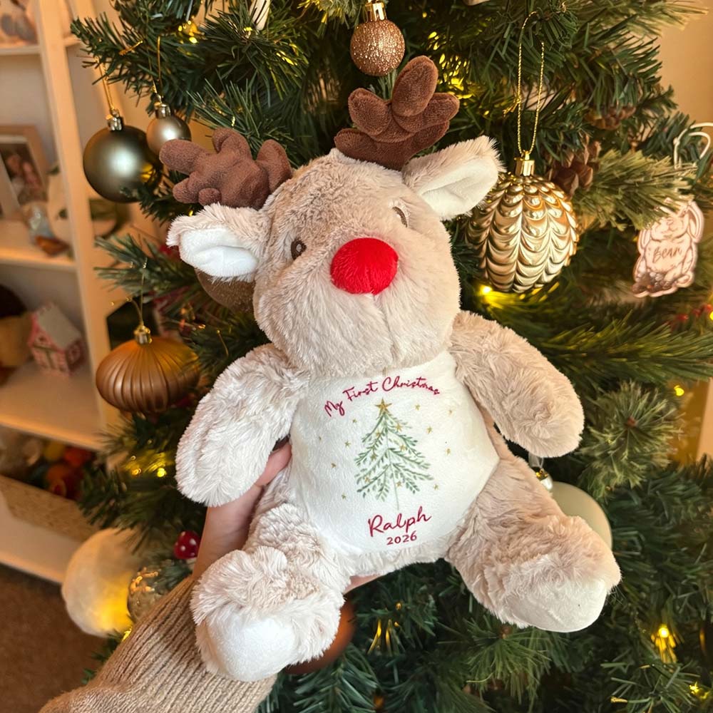 Personalized Christmas Reindeer Christmas Soft Toy for Gifts | MCGift374