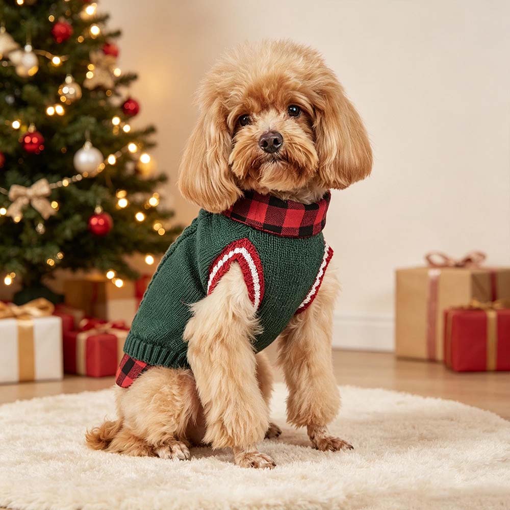 Personalized Hand Embroidered Christmas Pets Polo Shirt | MCGift375