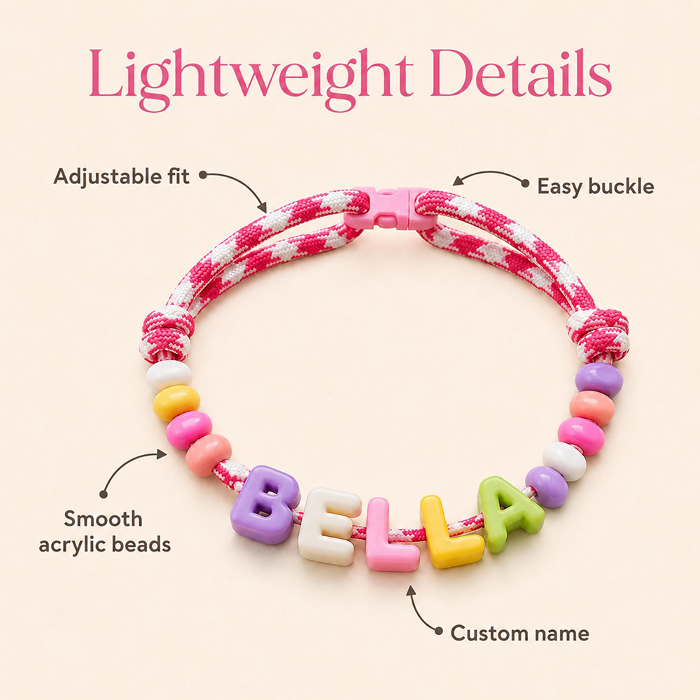 Personalized Handmade Beaded Adjustable Buckle Dog Collar | BKPet573