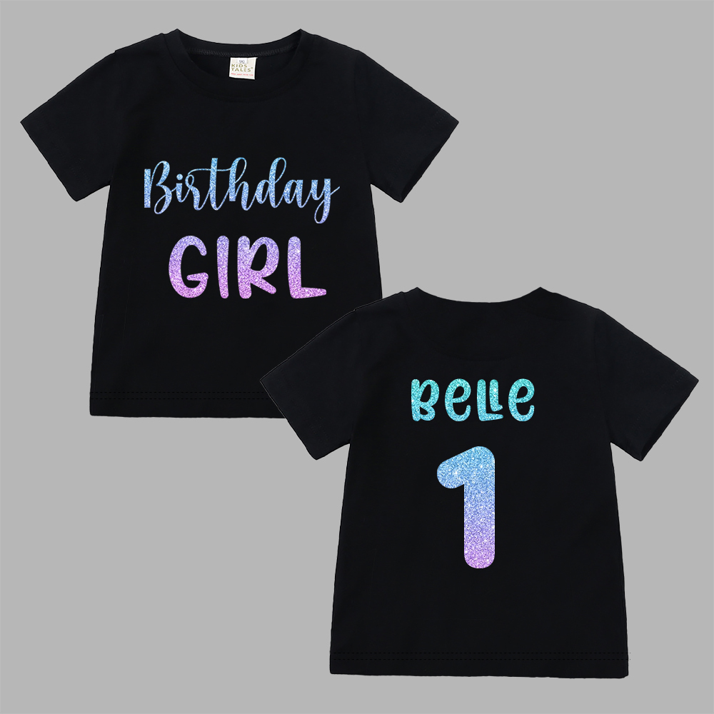 Personalized Colourful Birthday Girl Birthday T-Shirt | inBirth28