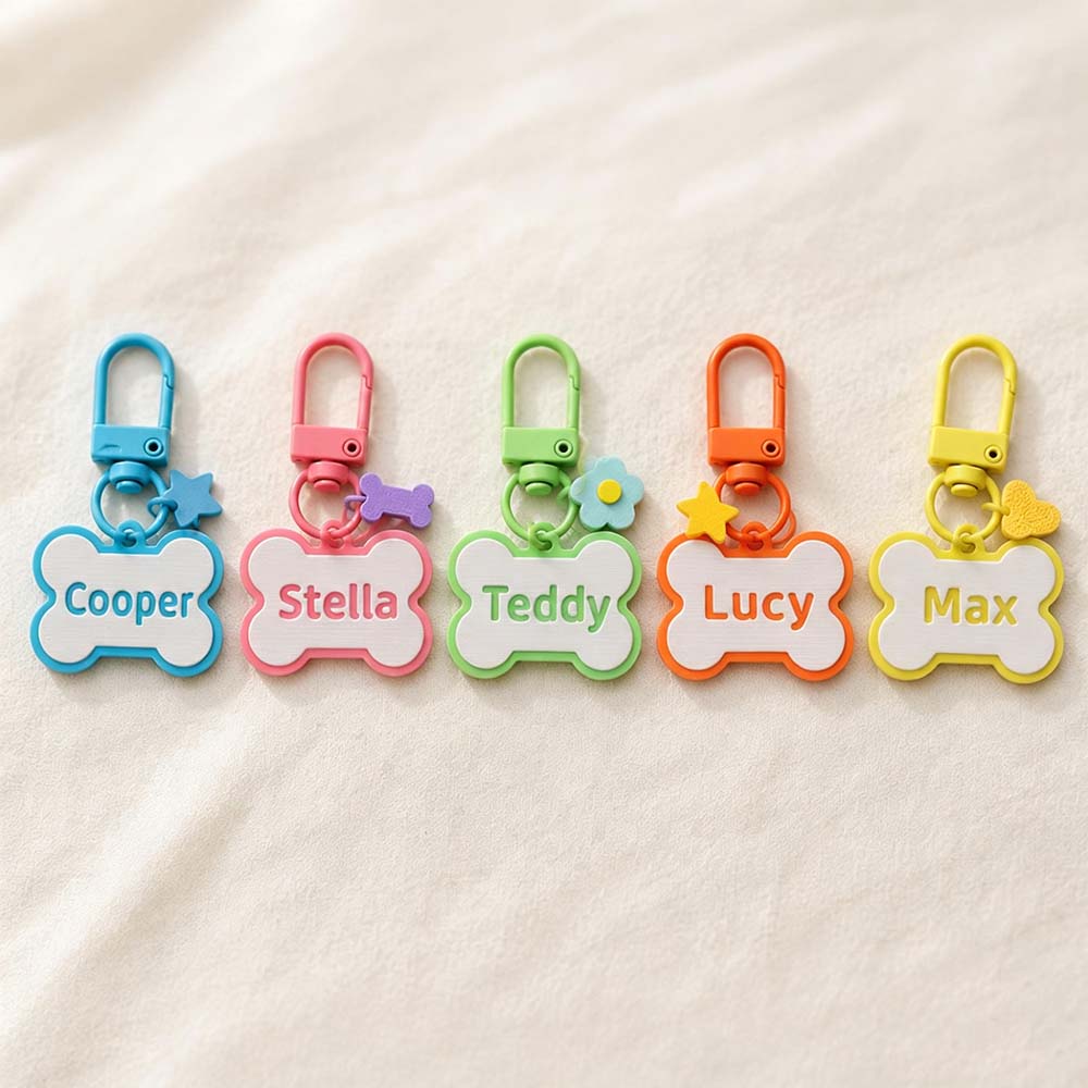 Personalized 3D Printed Bone-Shaped Pets ID Tag | BKPet574
