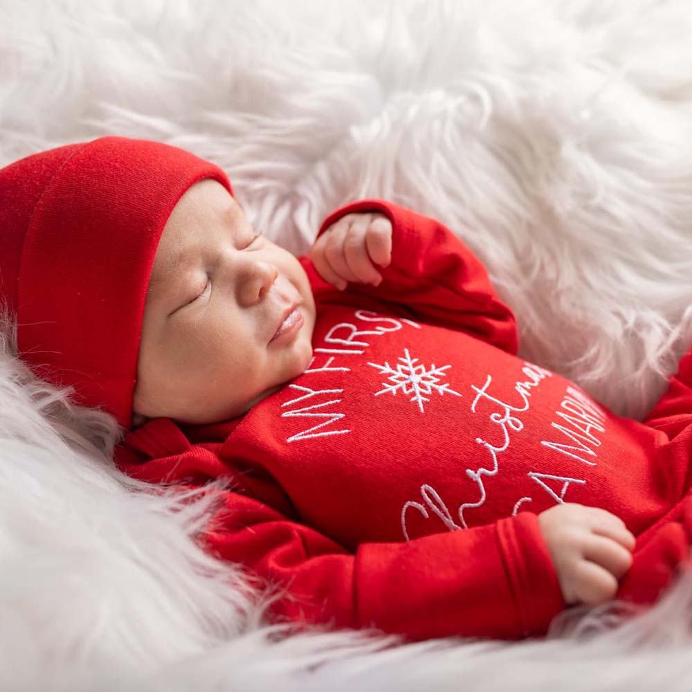 Personalized Embroidery Baby First Christmas Outfit Set | MCGift380
