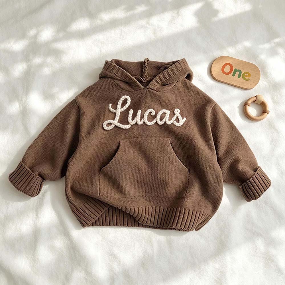 Personalized Hand Embroidered Kids Hoodie Sweater | CWBaby528