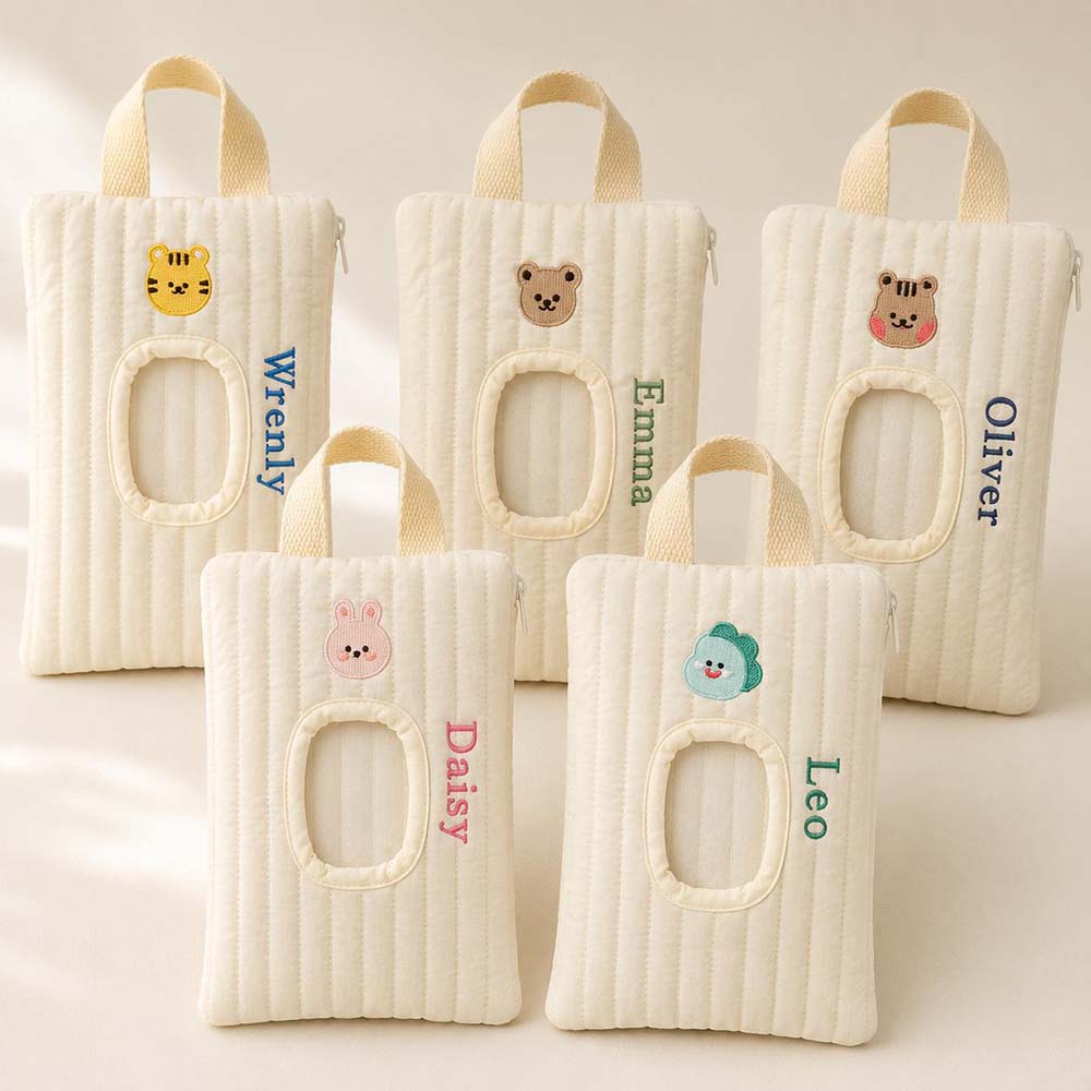 Personalized Embroidered Quilted Baby Wipe Pouch | CWBaby530
