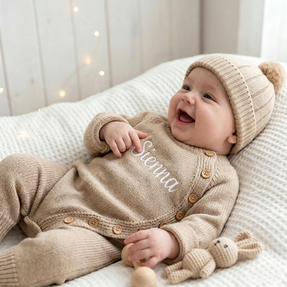 Personalized Embroidered Kids Color Romper Set | inSet13