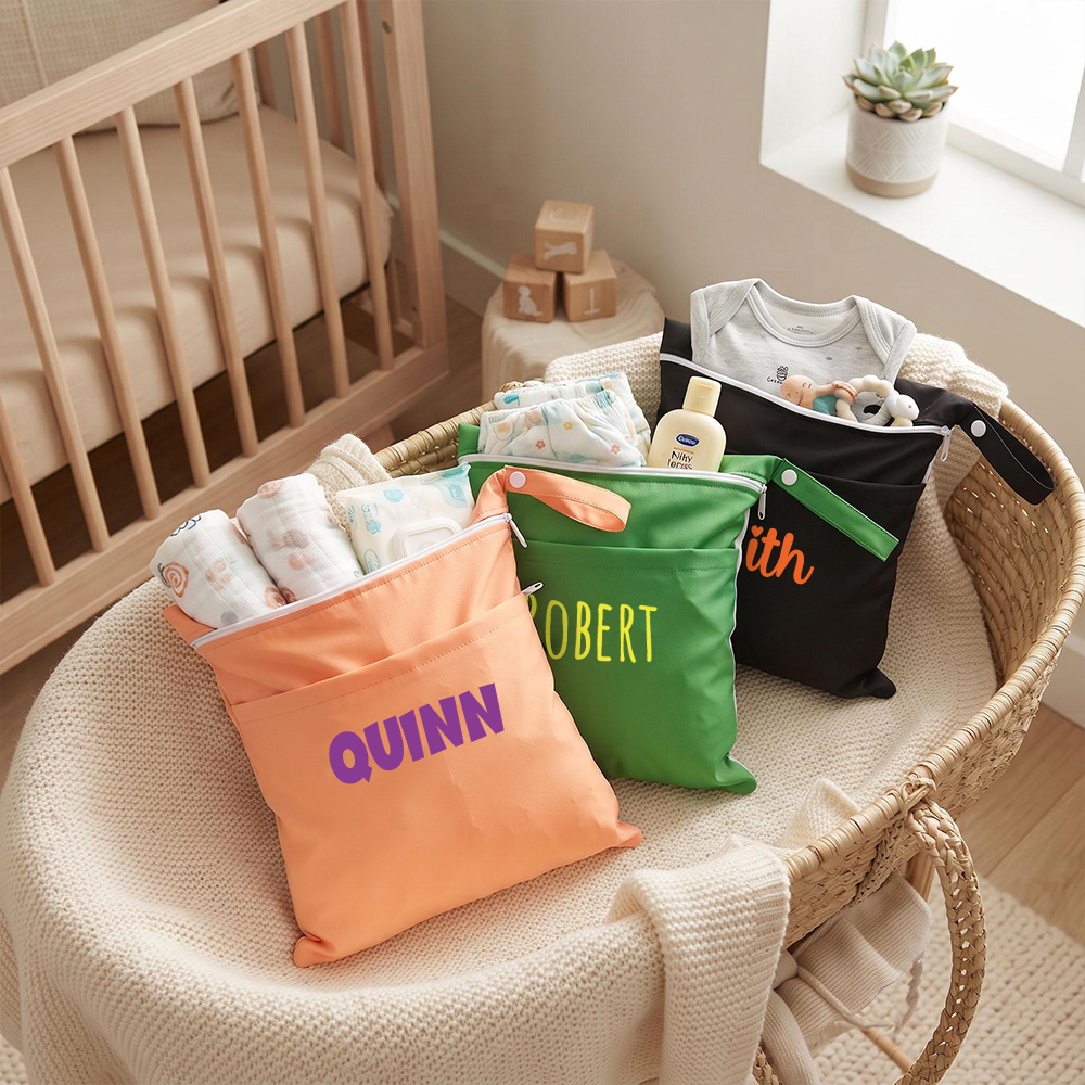 Personalized Waterproof Daycare Pouch For Kids Spare Clothes | CWBaby537