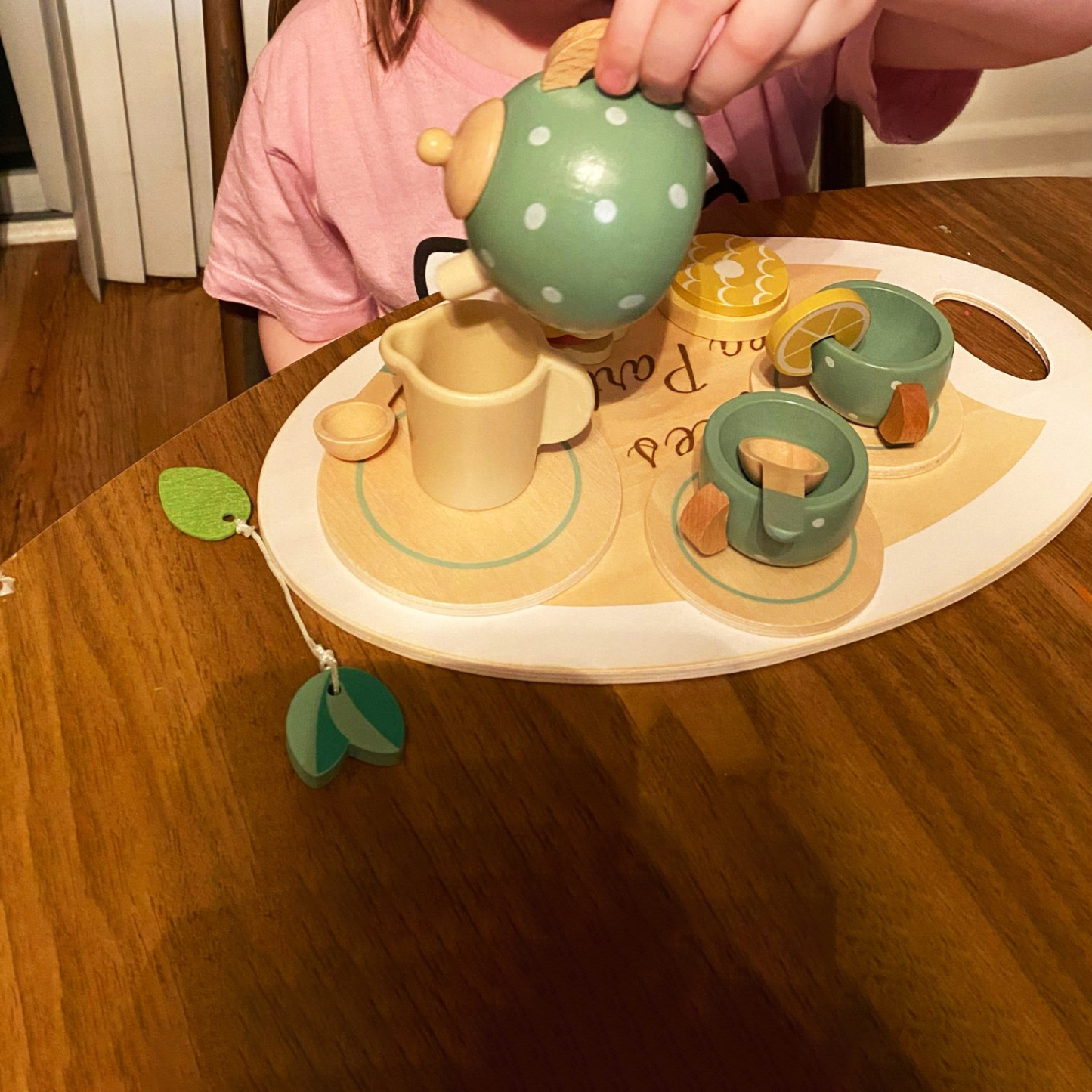 Personalized Kid's Wooden Afternoon Tea Play Set | CWToy49