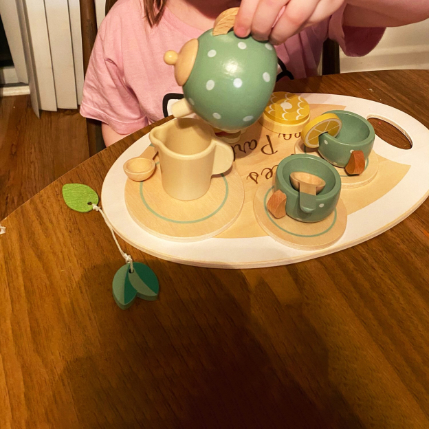 Personalized Kid's Wooden Afternoon Tea Play Set | CWToy49